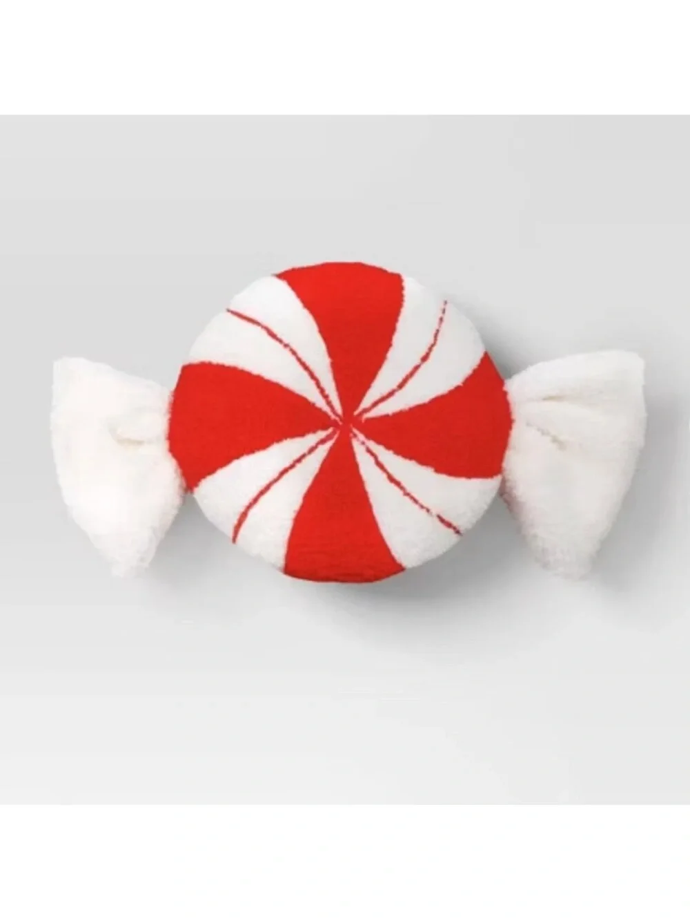 Wondershop Red and White Peppermint Candy Holiday Plush Pillows